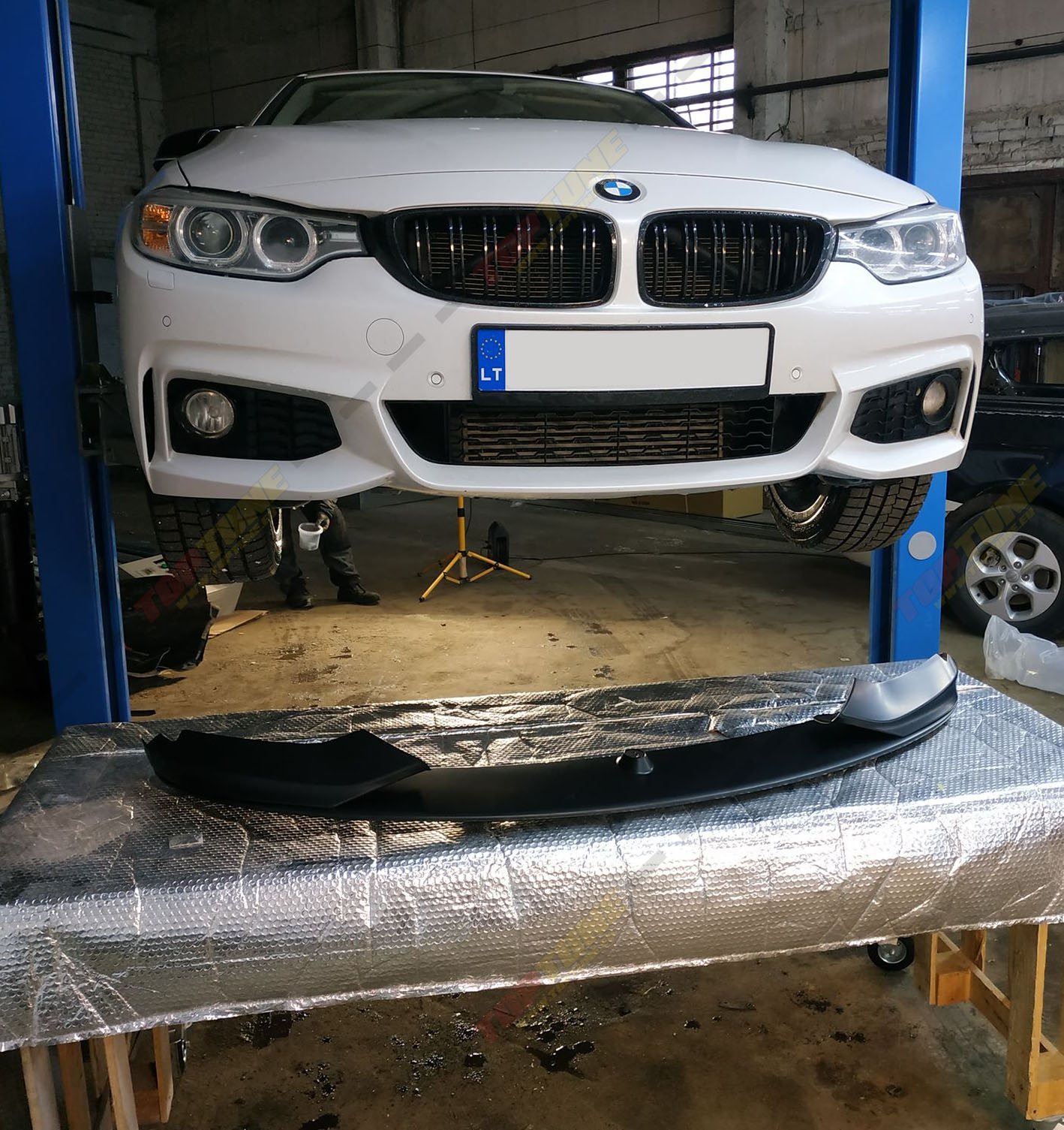 bmw f32 performance front lip install